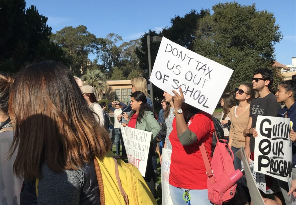 UCSB grad students walk out to protest GOP tax plan - For The Curious